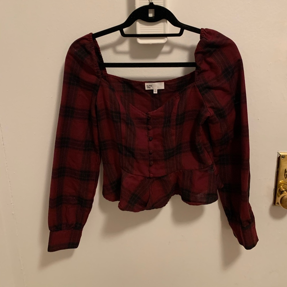 By the way plain peplum top